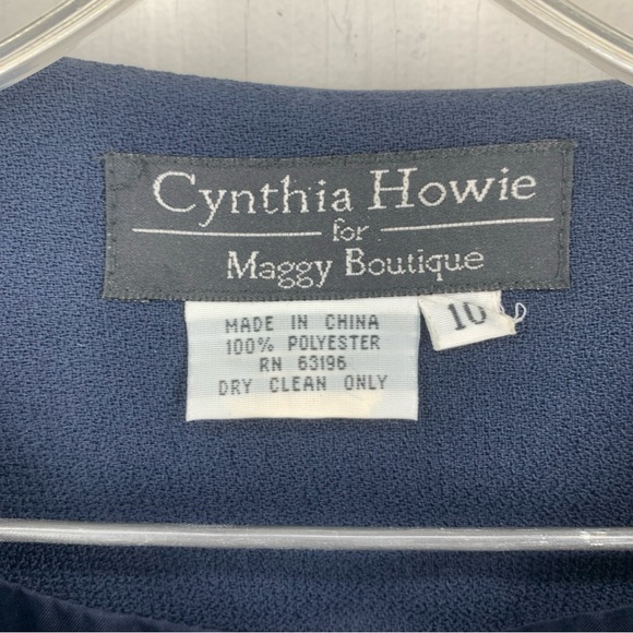 Vtg Cynthia Howie 10 Pant Suit Professional Office Cottage Core Minimal Blue NEW - Picture 8 of 14